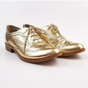 Sam Edelman Jerome Oxford gold flats